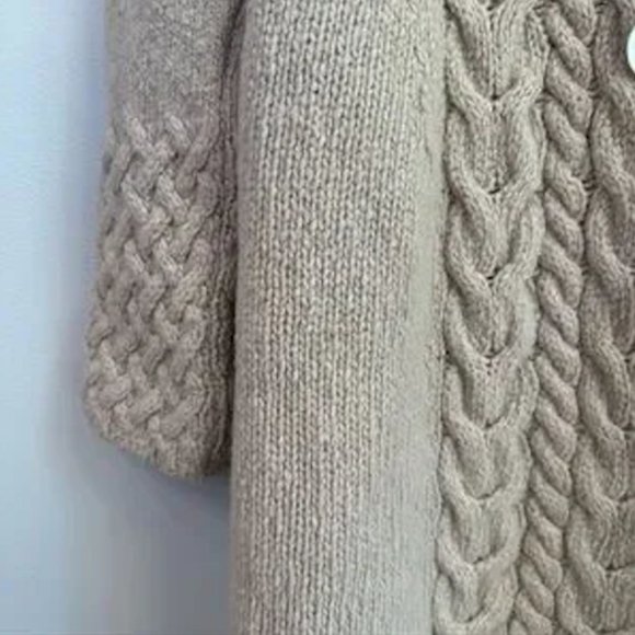 Irish cardigan wool cashmere blend - Picture 4 of 6